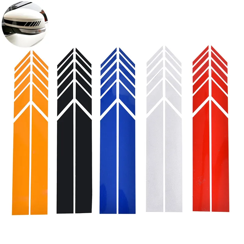 

1Pcs 20*2cm Car Stickers Reflective Vinyl Rearview Mirror Decals DIY Exterior Accessories