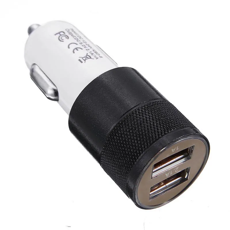 DC 12 В 24 Мини двойной 2 порт USB штекер в автомобиль прикуриватель зарядное