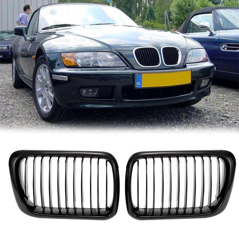 Решетка радиатора передняя черная глянцевая для BMW E36 318i 320i 325i 328i 1997-1998 2 шт./компл. |