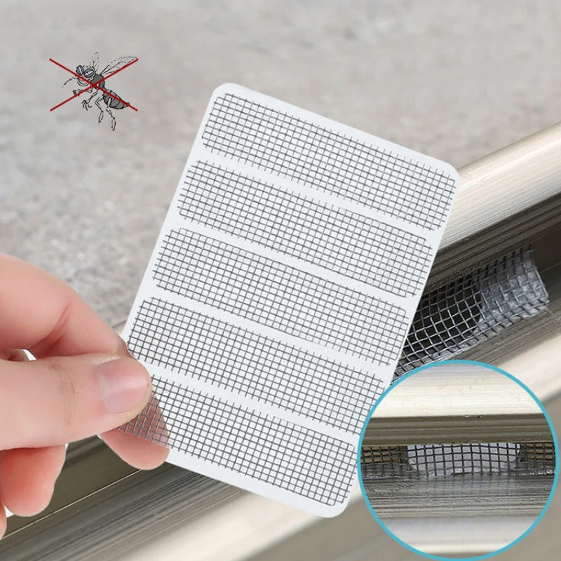

5PCS/set Fix Net Window Home Adhesive Anti Mosquito Fly Bug Insect Repair Screen Wall Patch Stickers Mesh Window Screen Net Mesh