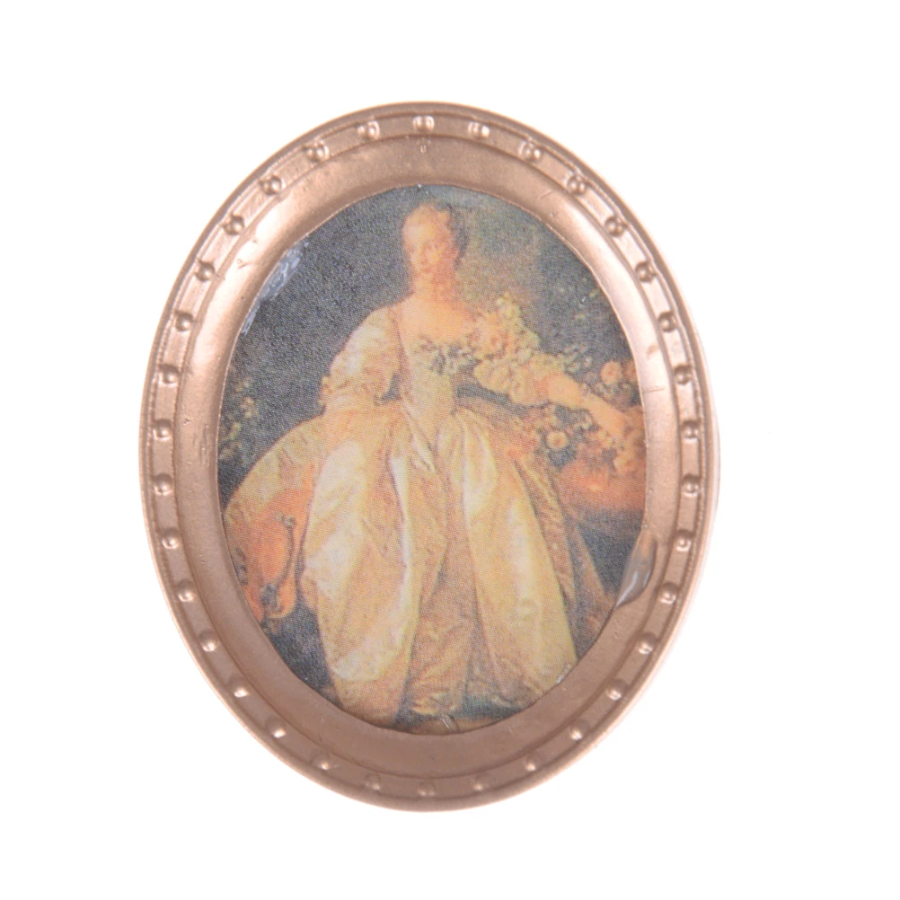 

Dollhouse Oil Painting Mona Lisa 1:12 Scale Dollhouse Wall Painting Pretend Play Classic Toys Mini Drawing Simulation