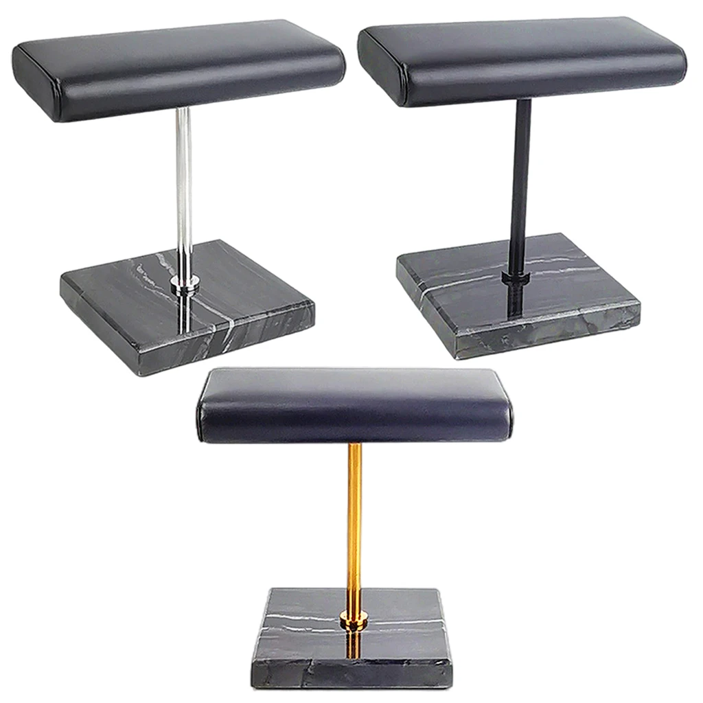 

Из искусственной кожи роскошные Мрамор база часы Дисплей подставка для столешницы ручной работы