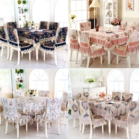 high end linen dining chair cushion set high quality dining lace tablecloth roundrectangle chair cover home table decoration as