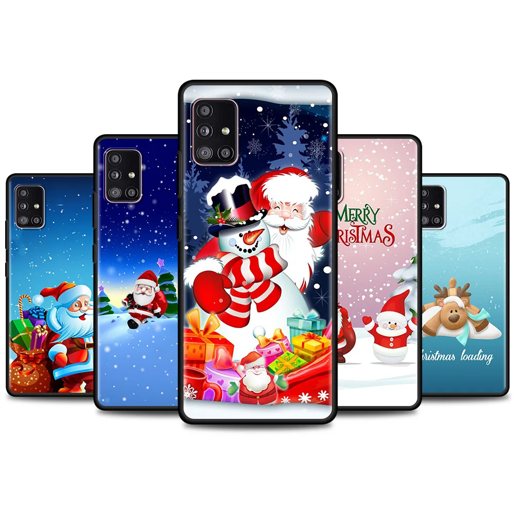 

For Samsung Galaxy A51 A12 A21s A71 A31 A02s A11 A41 A01 A02 A72 A42 F42 A52 A32 A22 4G/5G Merry Christmas Santa Claus Cartoon