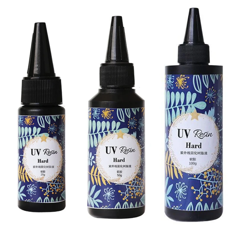 

25g 50g 100g UV Resin Clear Glue Ultraviolet Curing Gel Jewelry Pendant Crafts Making DIY Accessories