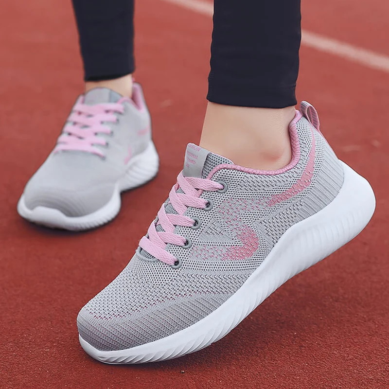 Women's Sneakers Spring Ladies Flat Shoes Casual Women Vulcanized Fashion Lightweight Mesh Breathable Female Running Shoes
