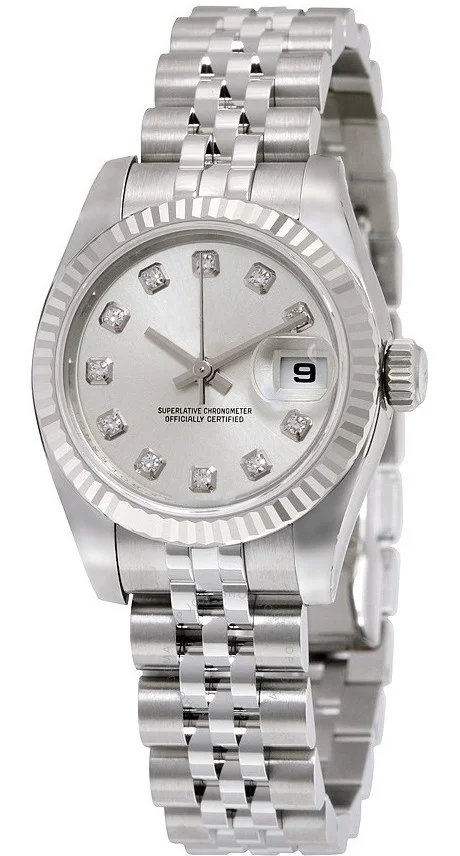 

Женские автоматические механические часы, серебристые, золотистые, черные, белые, сапфировые часы с кристаллами из нержавеющей стали, 26 мм