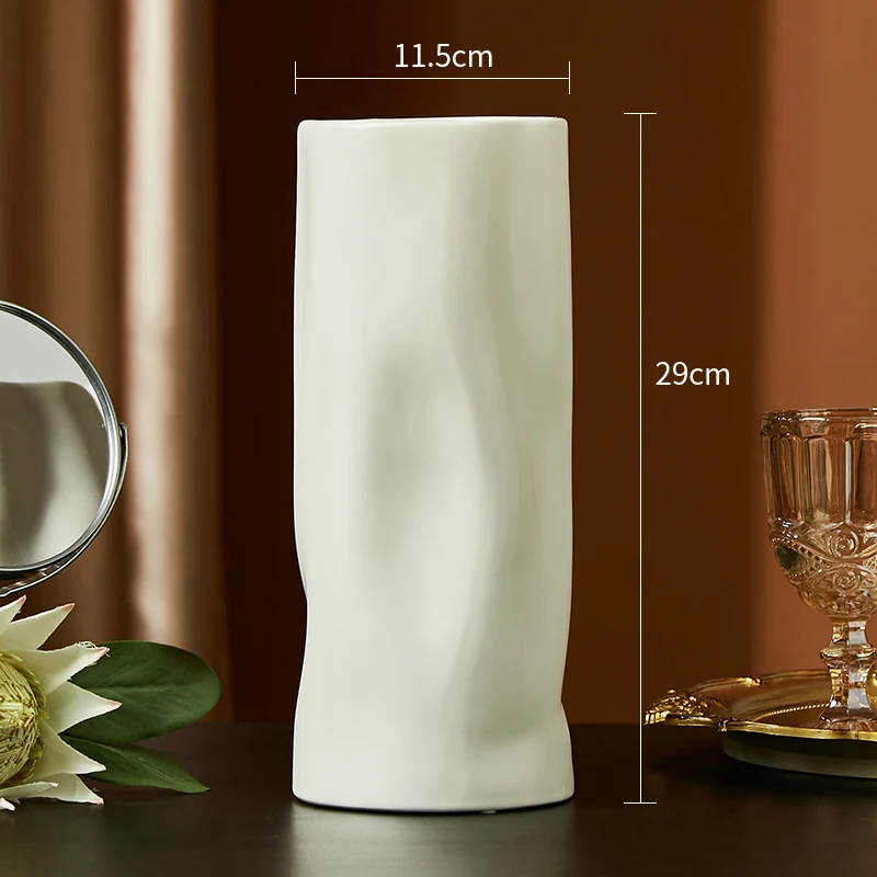 

Nordic Luxury Vase Ceramic Creative Living Room Aesthetic Flower Arrangements Glamour Vase Dekoracje Do Domu Home Decor DB60HP