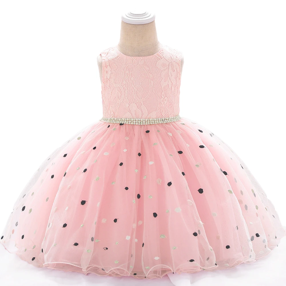 Платье для первого дня рождения летнее платье новорожденных девочек кружевное