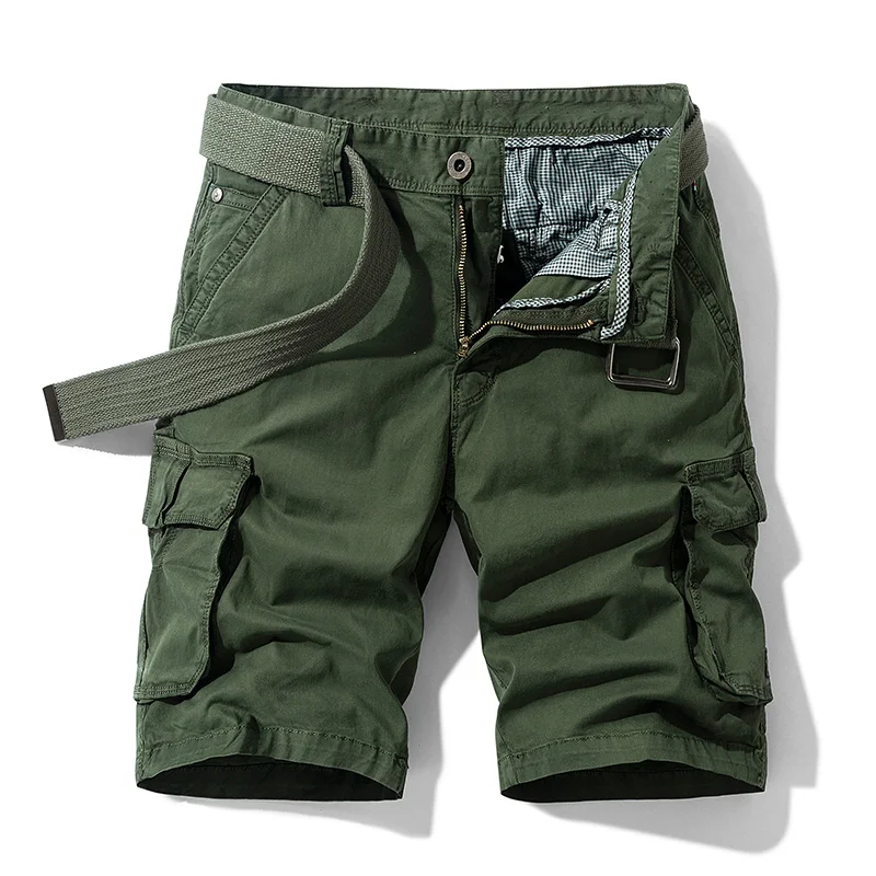 2021 men solid pocket classics brand casual fashion summer hot sale cotton plus size pants men beach shorts free global shipping