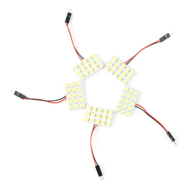 

SMD Festoon Dome Light Trunk Interior White 5050 T10 5pcs 6500K LED Lamp