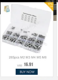 440 шт./компл. M3 M4 M5 сплав Сталь шестигранный Набор торцевых головок с полукруглой головкой болтов винтов гаек кабельные наконечники в наборе для крепления оборудования черная с коробкой