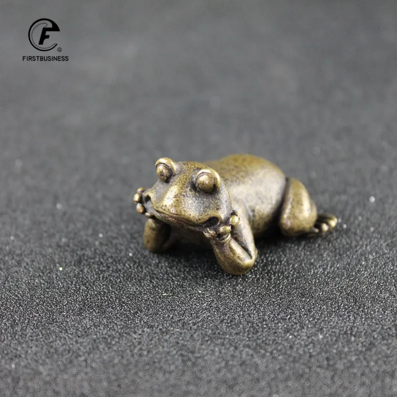 Медные маленькие лягушки фигурки винтажные медные животные ручной работы