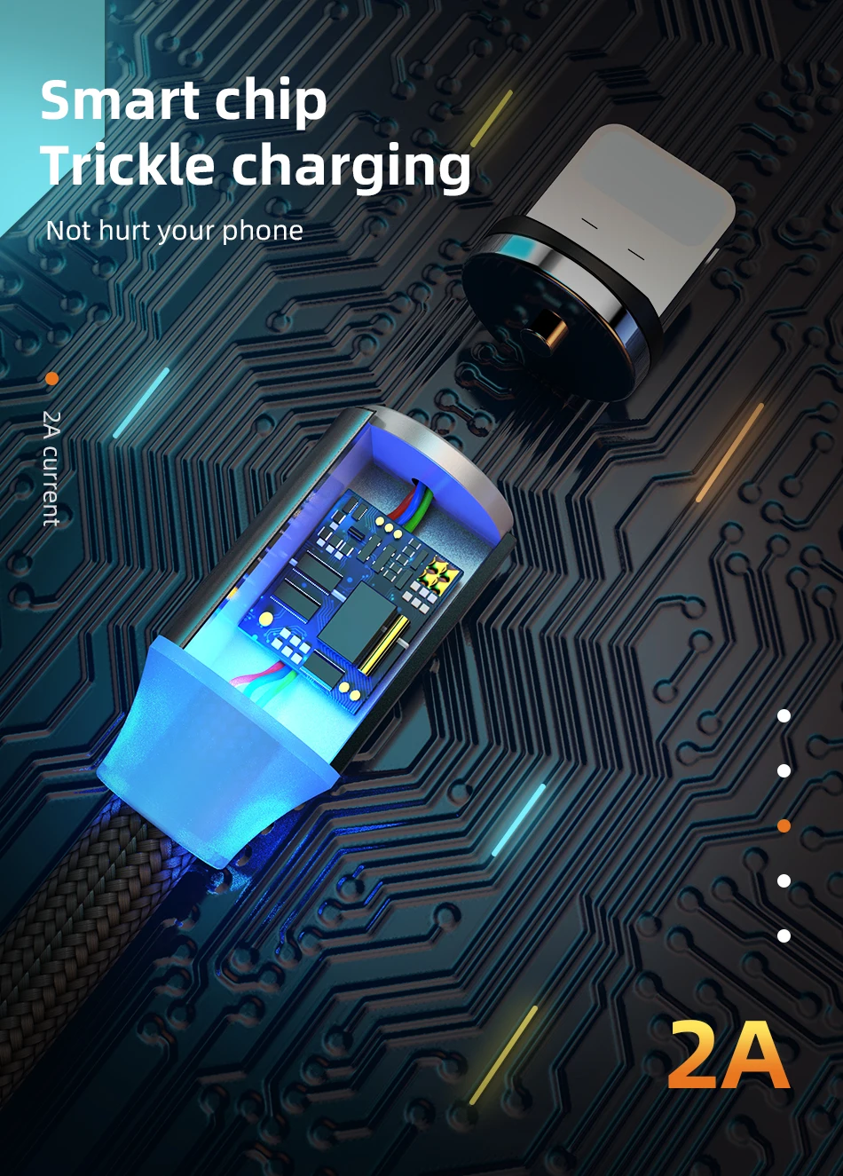 NOHON 3 в 1 светодиодный магнитный зарядный кабель с разъемом Micro usb type C для iPhone X 7 8 6S XS Xiaomi 4 Магнитный кабель для быстрой зарядки 1 м