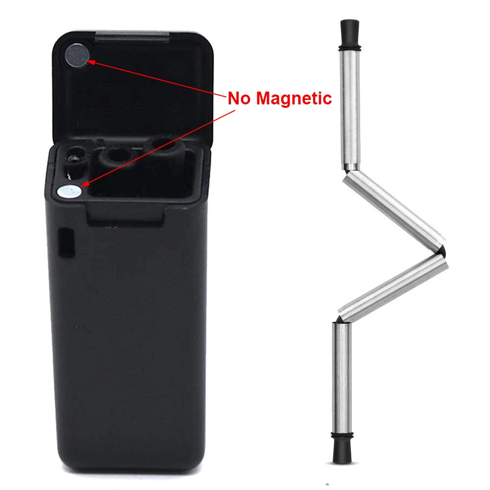 B No Magnetic Складная соломенная дорожная портативная многоразовая Складная соломенная устойчивая экологическая посуда креативная Складная уличная соломинка 4 - Цвет: B No Magnetic