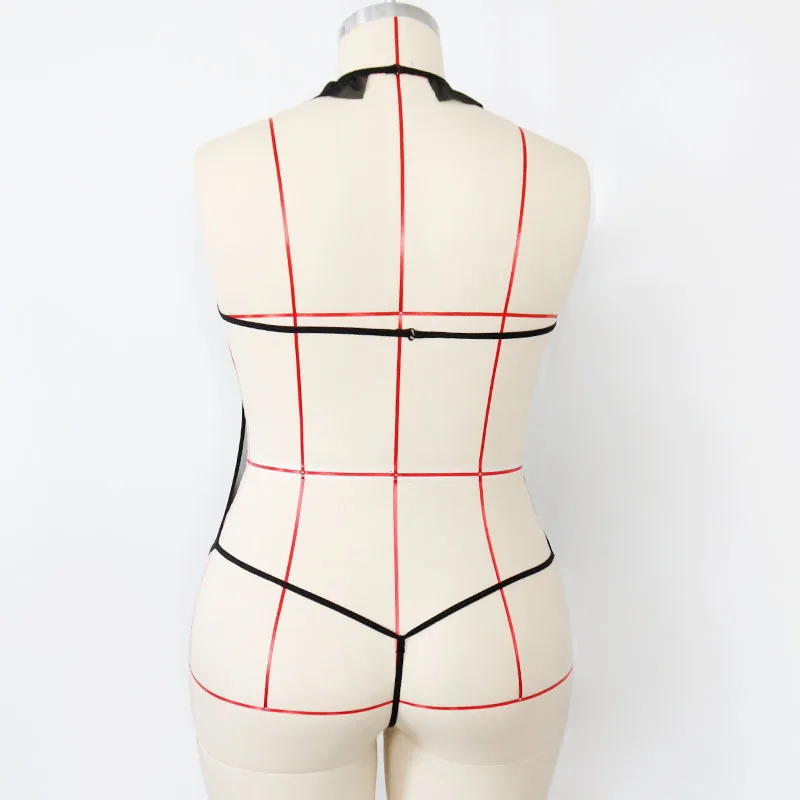 Черное Сетчатое нижнее белье боди костюмы 2020 летние сексуальные стринги с