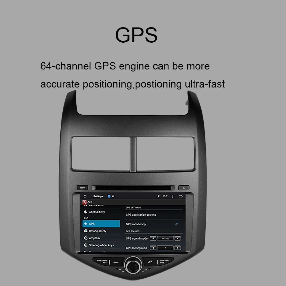 Автомобильный GPS-навигатор Android 10 0 Восьмиядерный процессор для Chevrolet Chevy Aveo Sonic