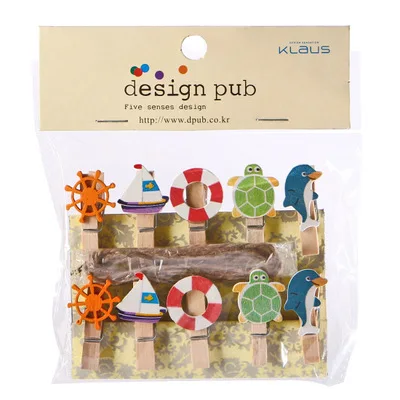 12/8/10 mini note paper clips for Christmas tree bear wood clip photo clips clothespin craft decoration clips - Color: HYDF15