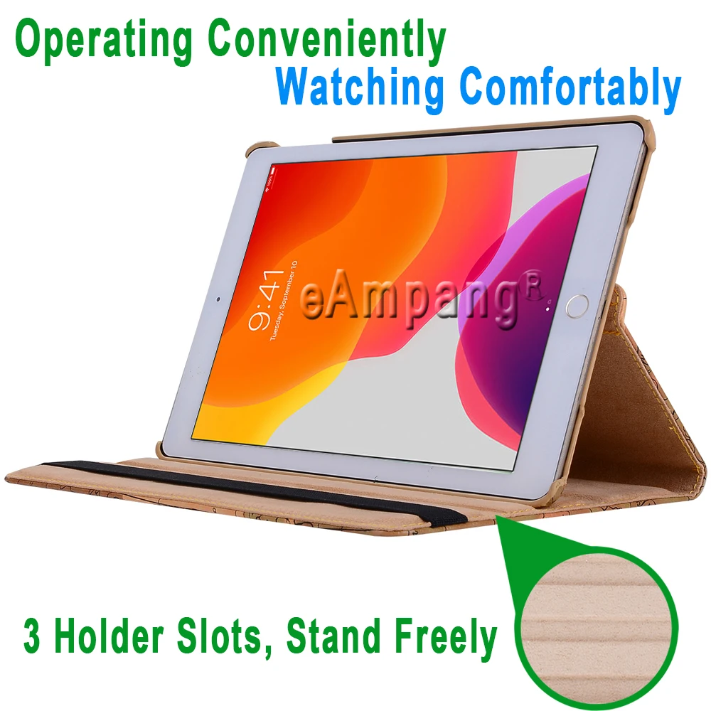 Вращающийся чехол с картой для Apple iPad 10 2 2019 7 го поколения A2197 A2200 A2198 A2232 смарт +