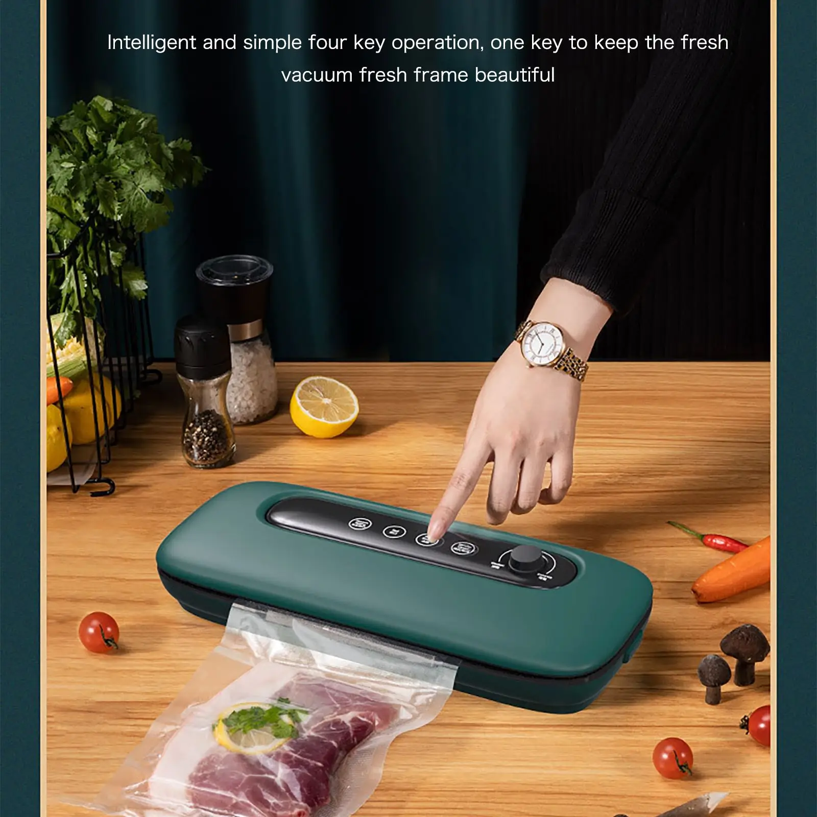 

Packing Machine Food Vacuum Sealer Automatic Food Saver Machine Intelligent Food Storage Packer Non-Slip Packing Machine