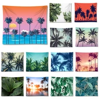 3d tropical botanical leaves tapestry wall decor cloth tapestries carpet