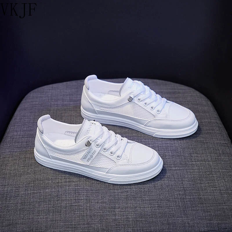 

Low Platform Sneakers Women Shoes Female Leather Walking Sneakers Loafers White Flat Slip on Vulcanize Casual Shoes