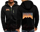 Толстовка Doom Cum на молнии мужская, худи с графическим рисунком, мужской спортивный костюм, модная куртка, Мужская одежда с капюшоном, верхняя одежда, 2021
