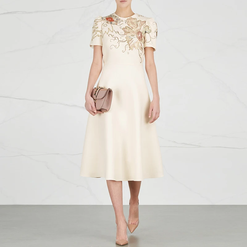 HAMALIEL шифон с вышивкой длинное платье Лето 2019 взлетно посадочной Для женщин