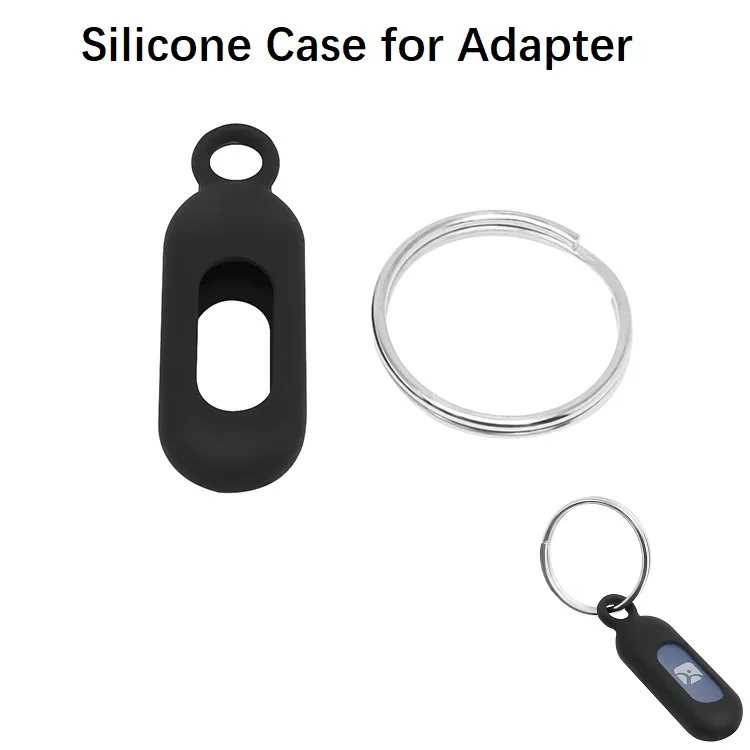 

Silicone Case Holder for Lightning Type C MicroUSB Adapter, Anti-lost Keeper with Keychain, Data & Charge Cable, Car, Travel