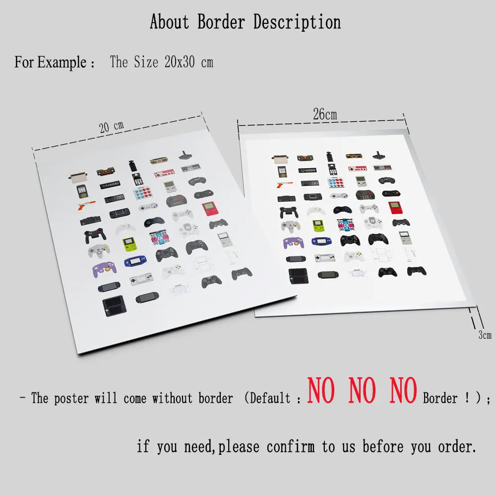 Ретро игры контроллеры холст стены Искусство Печать нордический плакат