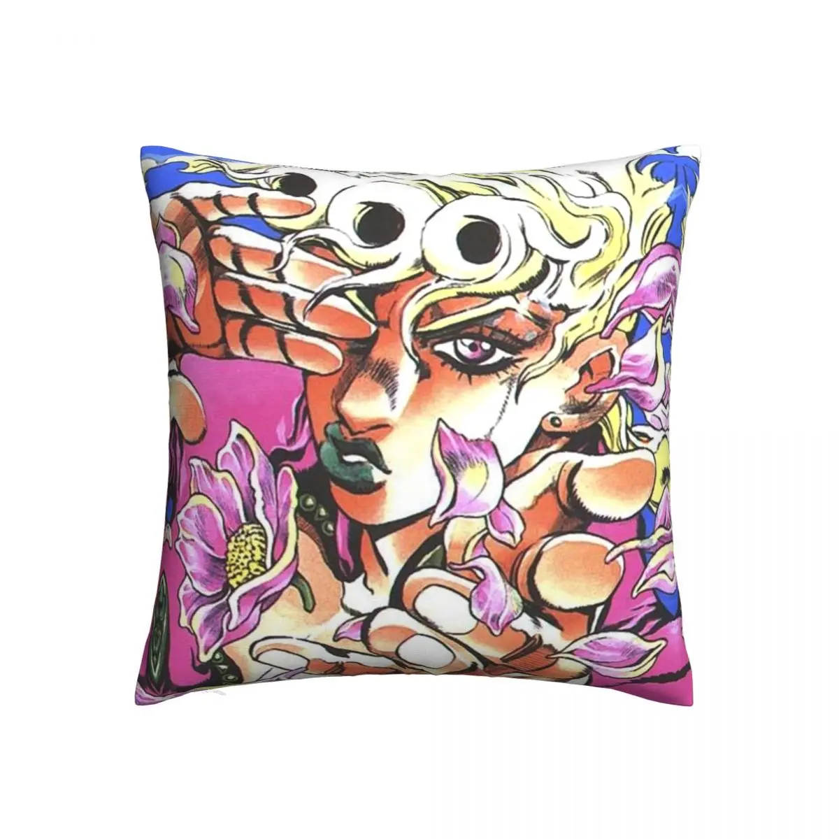 

Jojo Bizarre Adventure Pillow Case Giorno Giovanna Summer Universal Pillowcase Polyester Bed Zipper Cover