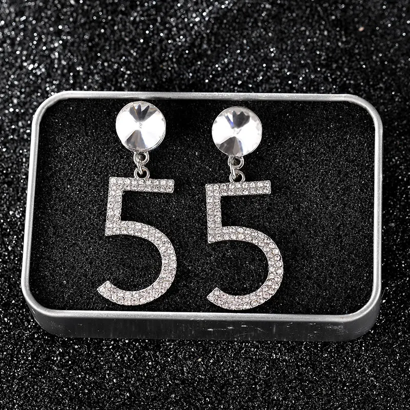 Стильные большие яркие серьги-подвески для женщин 5 цифровых висячих сережек с