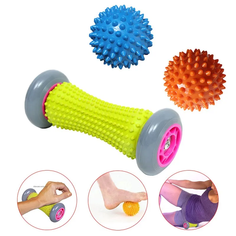 Роликовый массажер для ног облегчения подошвенного фасциита рефлексотерапии
