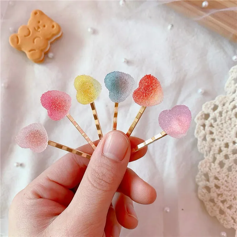 

1Set Girls Fashion Sweet Hair Clips Women Cute Colorful Love Star Shape Hairpins Barrettes Handmade Headwear Hair Accessories