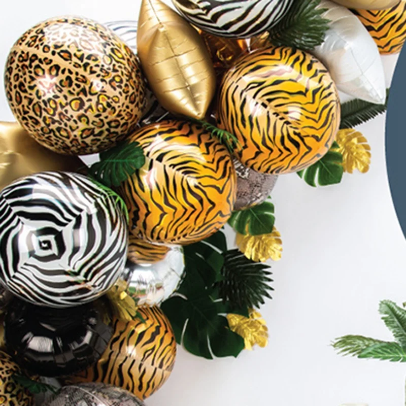 

20 шт., фольгированный шар с принтом животных, 22 дюйма