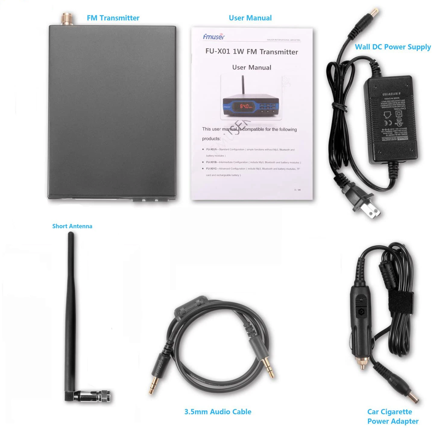 FMUSER FU X01AK 1W мини FM передатчик аудио широковещательный беспроводной для