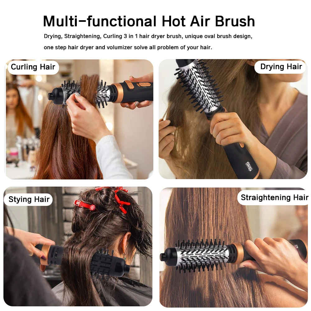 

DSP Small Hair Dryer Anti Scalding Ionic Hair Brush Hot Comb Straightener Dual Use Hair Dryer Brush Hair Straightener Brush