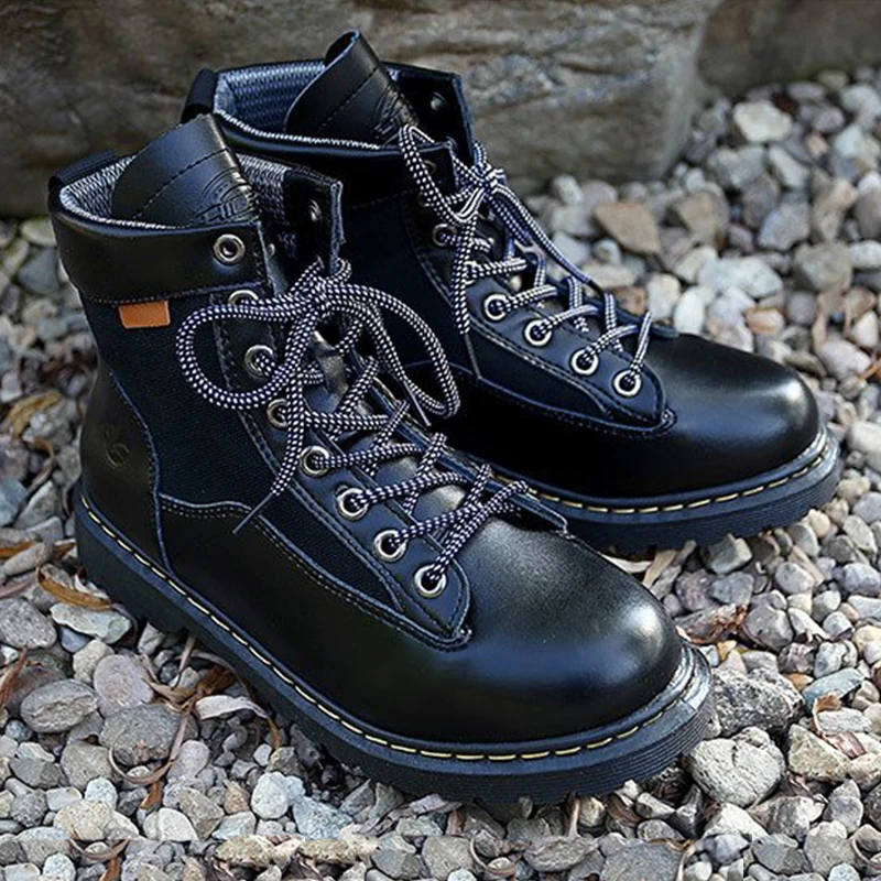 Ботильоны для женщин ботинки на плоской подошве зимняя обувь со шнуровкой Botas Mujer