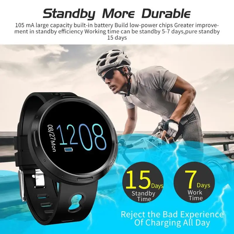 M58 Smartband IP68 водонепроницаемый монитор сердечного ритма сна будильник браслет