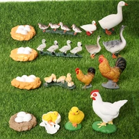 simulation poultry animals model figurines the life cycle of a chickenroostergoose models action figures educational toys