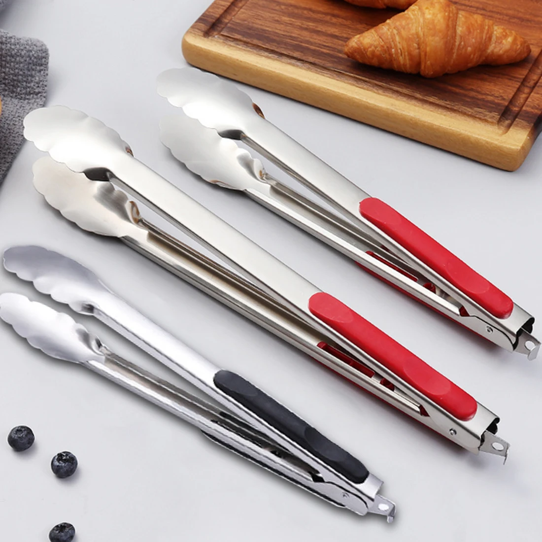 

Kitchen Accessories Barbecue Tongs Salad Bread Serving Tongs Stainless Steel Non-stick Kitchen Barbecue Grill Cooking Tongs