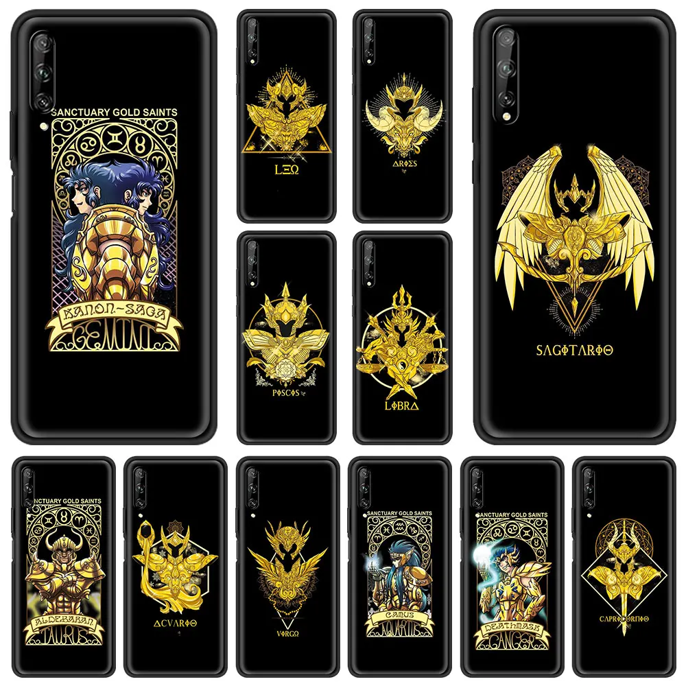 

Милый чехол для телефона с логотипом аниме Saint Seiya Love для Huawei P30 Pro P40 Lite E P Smart Z Y6 Y7 2019, мягкий черный чехол, чехол