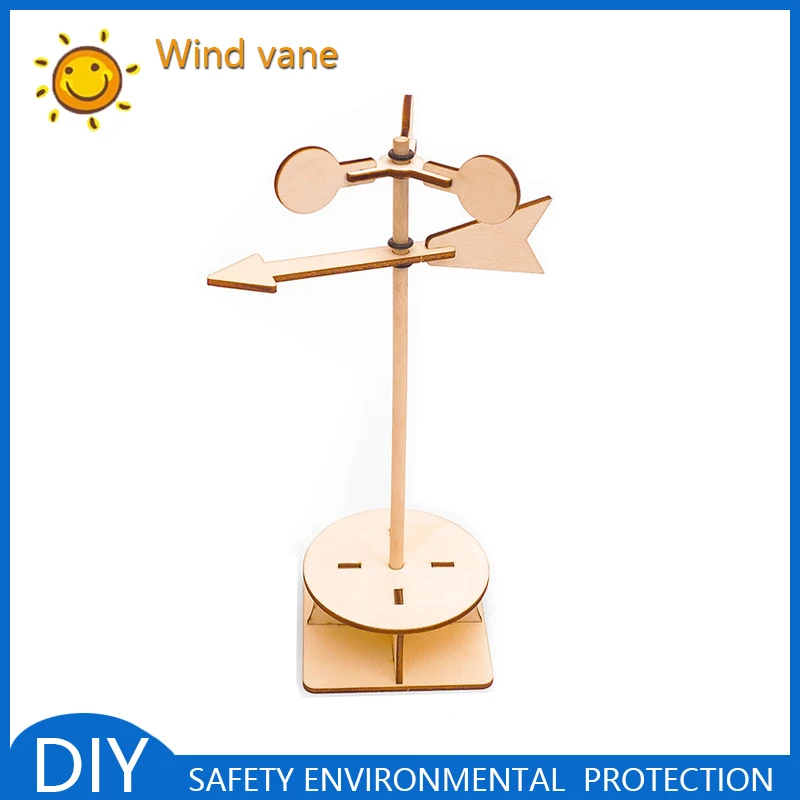 

Wind Vane DIY Science Education Souptoys Wooden Model Building Block Kits Assembly Toy Gift for Children Adult