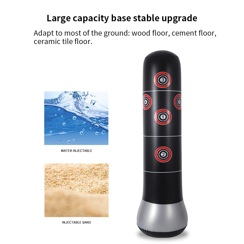 

Boxing Punching Bag Boxing Muay Thai Inflatable Tumbler Decompression Punching Sandbag for Kid Adult Force Core Training Tool