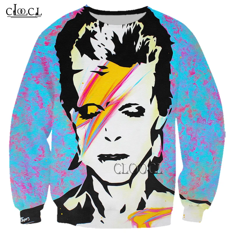 

CLOOCL Rock Popular Singer David Bowie 3D Print Men Women Sweatshirts Fashion Casual Long Sleeve Harajuku Tops Drop Shipping