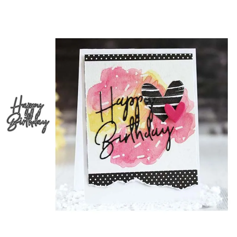 Металлические Вырубные штампы с надписью на день рождения штампованные формы