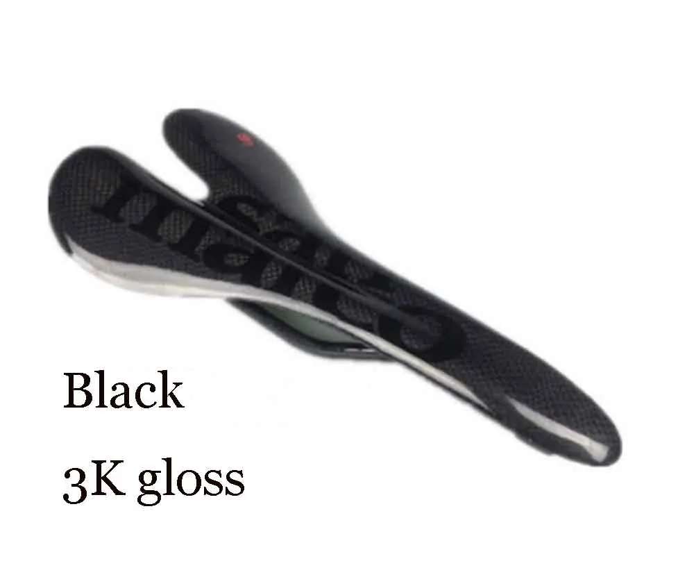 Black gloss Полностью углеродное волокно велосипедное седло 3K Блеск/матовая дорога горный велосипед переднее сиденье велосипеда седло - Цвет: Black gloss