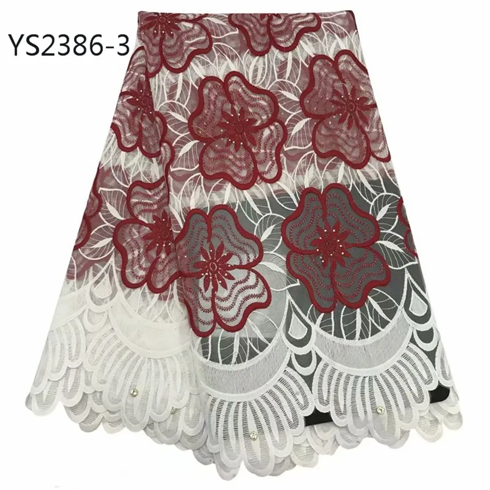 Нигерийская Мода доставка зеленый цвет полиэстер кружевная ткань швейцарская