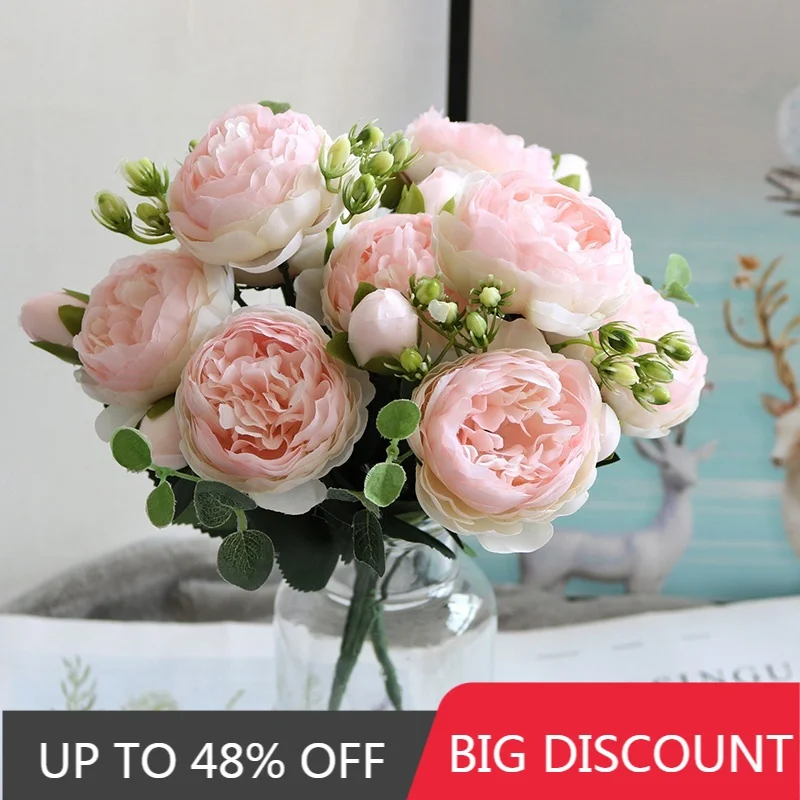 Букет из искусственных цветов для свадебного украшения 30 см|Искусственные и