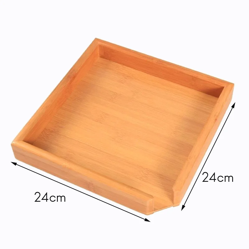 Creative Square Bamboo Tea Tray Ceremony Container Storage Set Gadget | Дом и сад